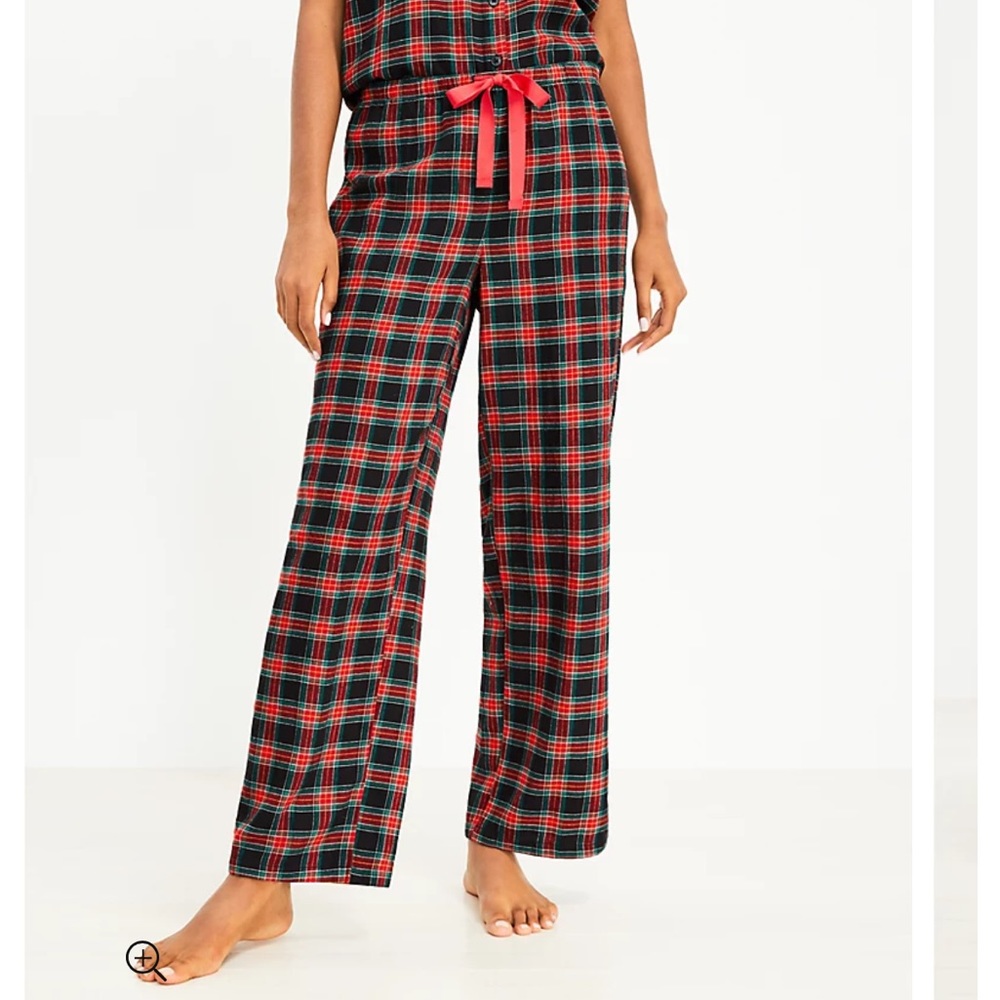 NWT Cozy LOFT Christmas Holiday Plaid Pajama Pants S